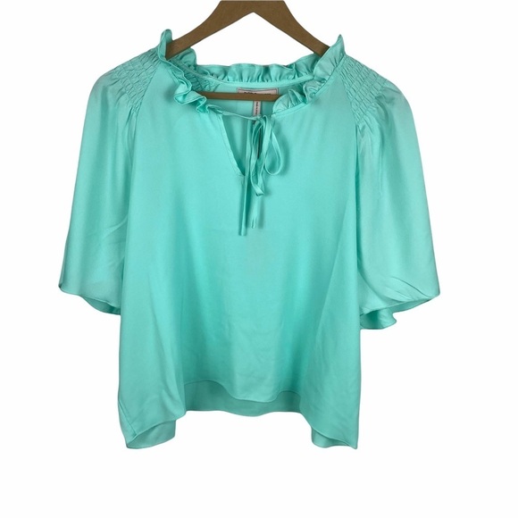 BCBGeneration Teal Sheer Blouse - Picture 1 of 6